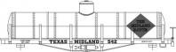 HO-51-CD Texas Midland Tank Car