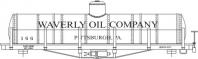 HO-52-CD Waverly Oil Company Tank Car