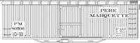 HO-54-19 Pere Marquette 40' Steel Underframe Box Car