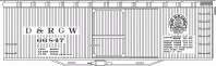 HO-54-20 Denver & Rio Grande Western 40\' Steel Underframe Box