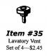BCW-0035 Lavatory Vents