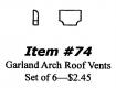 BCW-0074 Garland Roof Vents